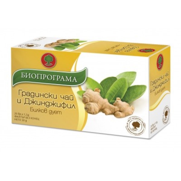 Bioprograma чай Градински с джинджифил 20 бр.