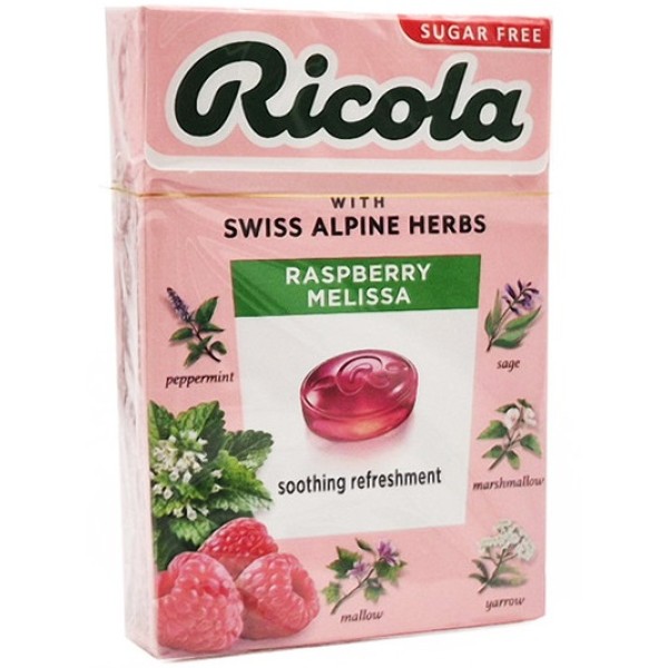Ricola Малина и маточина билкови бонбони без захар 0.040 кг